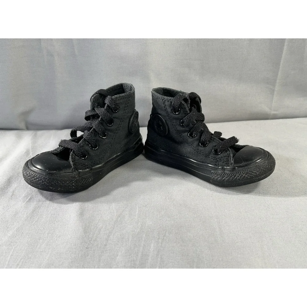 Converse Chuck Taylor All Star Hi Infants Shoes Size 5 Baby Black Monochrome